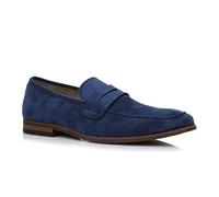Ferro Aldo Dylan MFA19671 Classic Moc-Toe Penny Loafers for Men, Royal Blue Suede, 12