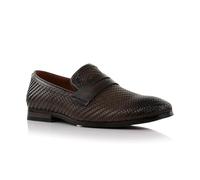 Ferro Aldo Sidney MFA19371 Mens Casual Classic Penny Loafer Dress Shoes, 2. Espresso Brown Woven, 10.5