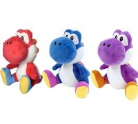 Ferro Stars Plush Toy Compatible Yoshi Plush Figure, Set of 3, Colour Red, Blue, Purple, 30 cm, Cuddly Soft, Dinosaur, Cuddly Toy, Plush Suitable from the First Months of Life