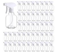 Ferrochef 48 Pcs 8 oz Empty Plastic Spray Bottle with Trigger Sprayers Adjustable Head from Fine to Stream Refillable for Water Hair Beauty Plants Kitchen Cooking Cleaning, No Leakage, White