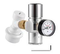 FERRODAY 0-60 PSI Mini Keg Regulator CO2 Charger Portable Beer keg Regulator Mini Barrel Regulator Cornelius Corny Beer Growler CO2 Regulator 3/8 Adapter W/Ball Lock
