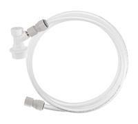 FERRODAY Ball Lock Gas Line Assembly 5ft Push-In Fittings EVA Double Wall Draft Tubing Translucent EVA Barrier Tubing Home Brewing Ball Lock Gas Disconnect CO2 Gas Hose Assembly Real Quick Connect Set