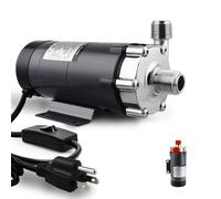 FERRODAY Brewing Wort Pump - Magnetic Drive, Stainless Steel Head, Food Safe High Temp Homebrew Circulating Water Brew Pump, 15RM, 1/2NPT