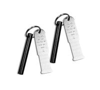 FERROFIRE Classic Keyring Ferro Rod Starter with 2.5 Inch Long Ferrocerium Rod and Superb Striker Flint and Steel for EDC Camping Emergency Survival BBQ (Pack of 2)