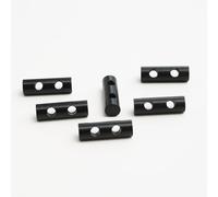 FERROFIRE Pack of 6 One Inch Small Ferro Rods Flint Fire Starter Flint and Steel Ferrocerium Toggles with Two Holes for DIY Paracord Bracelet Necklace Fire Starter