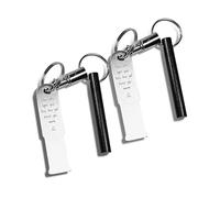 FERROFIRE Quick Release Keychain Ferro Rod Starter with 2.5 Inch Long Ferrocerium Rod and Superb Striker Flint and Steel for EDC Camping Emergency Survival BBQ (Pack of 2)