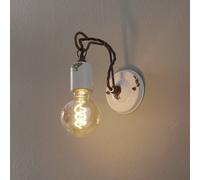 Ferroluce C665 wall light in vintage style white