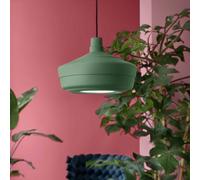 Ferroluce Churuata pendant light, ceramic, forest green