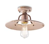 Ferroluce Giorgia ceramic ceiling light in dusky pink, 30 cm