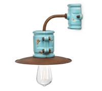 Ferroluce Nicolo wall light in Vintage Stil, turquoise