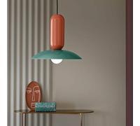 Ferroluce Pau pendant light, turquoise/orange