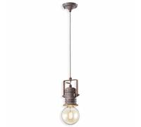 Ferroluce Pendant Light Hanging Lamp Urban Gray Max. 53W E27 Handmade Ceramic