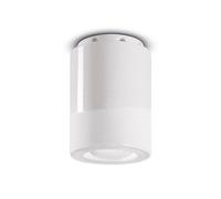 Ferroluce PI ceiling lamp, cylindrical, Ø 8.5 cm, white