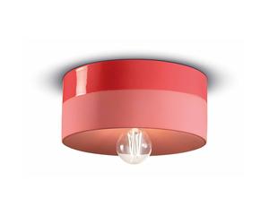 Ferroluce Pi ceramic ceiling lamp glossy/matt Ø 25 cm red