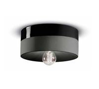 Ferroluce PI ceramic ceiling lamp glossy/matt Ø25cm black