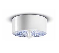 Ferroluce PI flower pattern ceiling light, Ø 25 cm blue/white