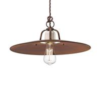 Ferroluce Riccardo hanging light with large metal shade