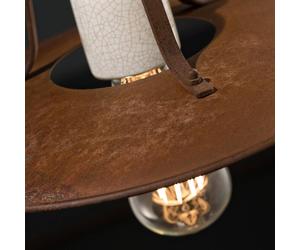 Ferroluce Rustic Riccardo wall light with white ceramic