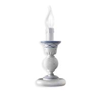 Ferroluce Table Lamp Sanremo White Blue Ø12Cm 1xE14 Handmade Ceramic