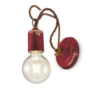 Ferroluce Vintage style wall light C665 wine red