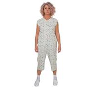 FERRUCCI COMFORT 9012/7 Women's and Men's Long-Sleeved Sanitary Pyjamas with Zip on Back in 100% Cotton for Elderly People Incontinence Alzheimer's, Woman, XL