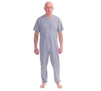 FERRUCCI COMFORT Tuton Health Feeling Short Sleeve 1 Hinge/Zip Back Summer Pyjamas, grey, M