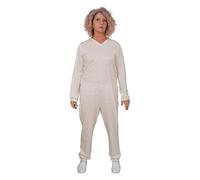 FERRUCCI COMFORT Women's Onesies Zip on the Back Pajamas 100% Cotton Long Sleeve Back Zip Sanitary Pajamas - 9012 - For Alzheimer, Incontinence (XL)