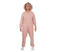 FERRUCCI COMFORT Women's Sanitary Cotton Pyjamas with Zip Back - 9078 ml PL - for Incountence, Alzheimer's and Elderly, pink, XL
