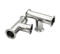 Ferrule 1.5” 2”OD50.5MM Fit Tri Clamp Stainless Steel SS304 Sanitary 3 Way Tee Pipe Fitting(51mm x Ferrule 64)
