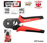 FERRULE CRIMPING PLIERS for Wiring Projects HRC 44-47 AWG 23-10 Yato YT-2240