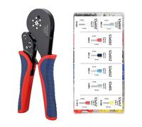 Ferrule Crimping Tool HSC816-6 0.08-16mm2/30-5AWG Tubular Terminal Mini Crimper Pliers for Large Size Terminals Electrical Clamp Precise,Labor-Saving,HSC8 16-6Pro 1200