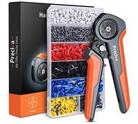 Ferrule Crimping Tool, Preciva 0.25-6mm²/AWG23-10 Crimper with 1200pcs ferrules, ABS Wrapped Shell, Hexagonal Crimping Tool with Ratchet Mechanism, Premium HSC8 Steel