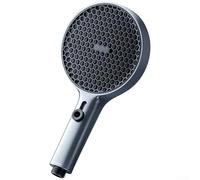 Ferrygood FOR HONEYCOMB Shower Head with Four Spray Functions Rain Pulse Mixed Back Push Button Switch 158 Silicone Nozzles Standard Shower Outlet Fit (B)