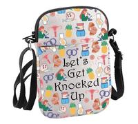 Fertility Awareness Gift Let’s Get Knocked Up Cossbody Bag Infertility Treatment Gift, Let’s Get Knocked C Bag