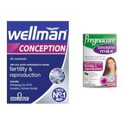 Fertility Bundle Wellmen Conception for Men and Pregnacare Conception Max for Women