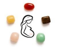 Fertility Crystal Set for Women - Pregnancy & Conception Healing Stones, Reiki Chakra Balancing Crystals for Emotional Support, Moonstone Rose Quartz Carnelian Gift for Mum