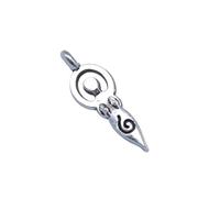 Fertility Goddess Symbol Charms For Diy Jewelry Crafts, 6x18mm, Antique Silver Color, 40 Pieces