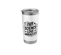 Fertility Nurse in Vitro, IVF Science Love Miracles Stainless Steel Insulated Tumbler