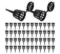 Fertilizer Basket for 50 Pieces - Fertilizer Mesh Basket with Lid | Nutrient Cup for Garden Nursery, Slow Release Feeding Stand for Orchids,