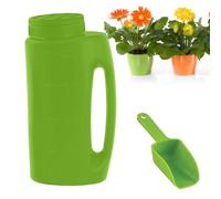 Fertilizer Salt Spreader - 27.94x12.7cm Product Dimensions, Portable Hand Shaker, 2 Liter Capacity | Efficient Strong Garden Tool Farm Use Deicers Earth Food No Messy Spills Handheld Dispenser