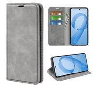 Fertuo Case for Oneplus 15R, Leather Wallet Flip Cover Protective with Stand, Card Holder and Magnetic Closure [Silicone Inner Shell] Shockproof Skin, Grey