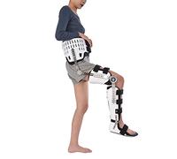 Férula ortopédica para pie caído, rodilleras médicas para fijación de rodilla, tobillo y pie, cómoda y ajustable, para fracturas de pierna, pie y extremidades inferiores (A izquierda y B izquierd