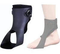 Férula ortopédica para pie caído, tobillera ortopédica, estabilizador de tobillo, soporte para pie caído para hemiplejia, calzado para caminar, ortesis ajustable para pie caído (derecha M) (derec