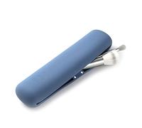FERYES Makeup Brush Holder, Magnetic Closure Silicon Portable Cosmetic Face Brushes Holder, Soft and Sleek Makeup Tools Organizer for Travel- Blue
