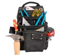 FESA 10-in-1 Leather Carpenter Tool Pouch - Provides 10X Tool Capacity