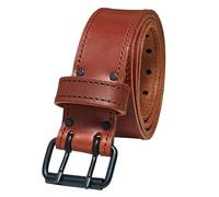 FESA Men's Leather Tool Belt - Handcrafted Full Grain Leather Tool Pouch Belt for Carpenters & Other Trade Professionals - Adjustable from 29"-44" (Cherry - 2" Wide - L), Cherry - 2" Wide - L