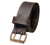 FESA Men's Leather Tool Belt - Handcrafted Top Grain Leather Tool Pouch Belt for Carpenters & Other Trade Professionals, Brown - 2" Wide - Xxl, XXL