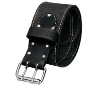 FESA Men's Leather Tool Belt - Handcrafted Top Grain Leather Tool Pouch Belt for Carpenters & Other Trade Professionals, Black - 3" Wide - L, L