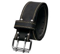 FESA Men's Leather Tool Belt - Handcrafted Top Grain Leather Tool Pouch Belt for Carpenters & Other Trade Professionals, Black - 2" Wide - L, Large