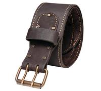 FESA Men's Leather Tool Belt - Leather Tool Pouch Belt Adjustable from 34”-43” - Tool Belt for Electricians, Carpenters, Construction Workers - Handcrafted (3" Wide, L, Brown)